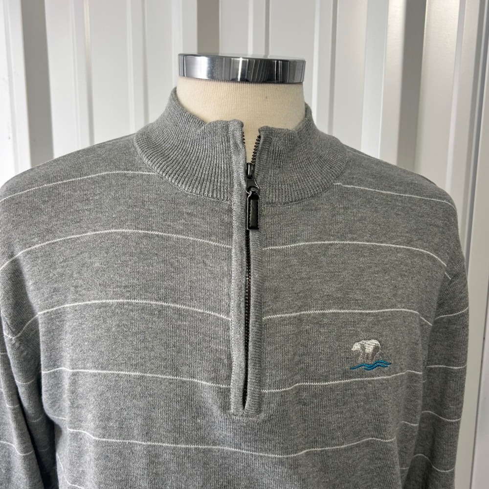 Byron Nelson KING/BEAR GOLF St Augustine Quarter Zip Bear Logo Sweater Sz M